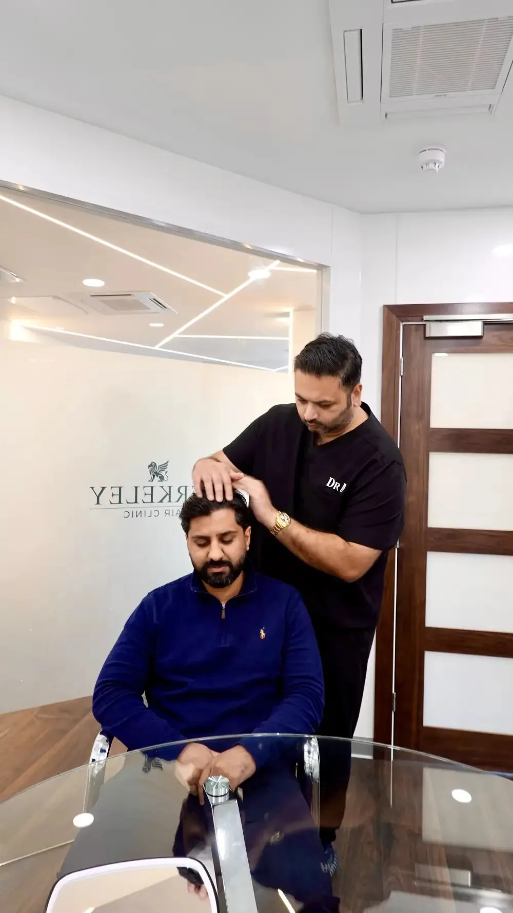 Berkeley Hair Clinic surgeon performing a hair transplant